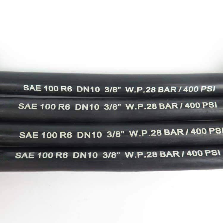 EN853 SAE 100 R6 와이어 트레이드 수압 튜브 오일 공기 물 섬유 고무 튜브